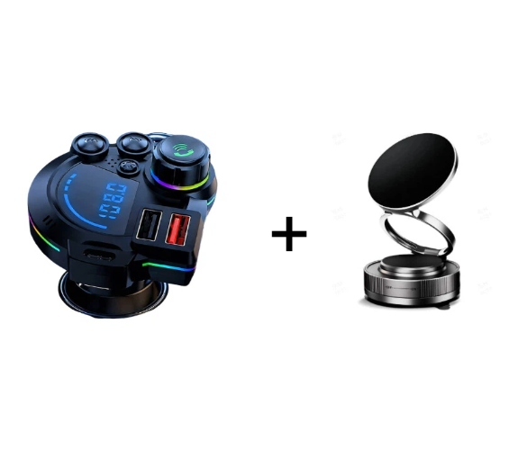 📻 🚗 Universal Dual-Port Car FM Bluetooth Transmitter – Wireless Music, Hands-Free Calling & Dual USB Charger