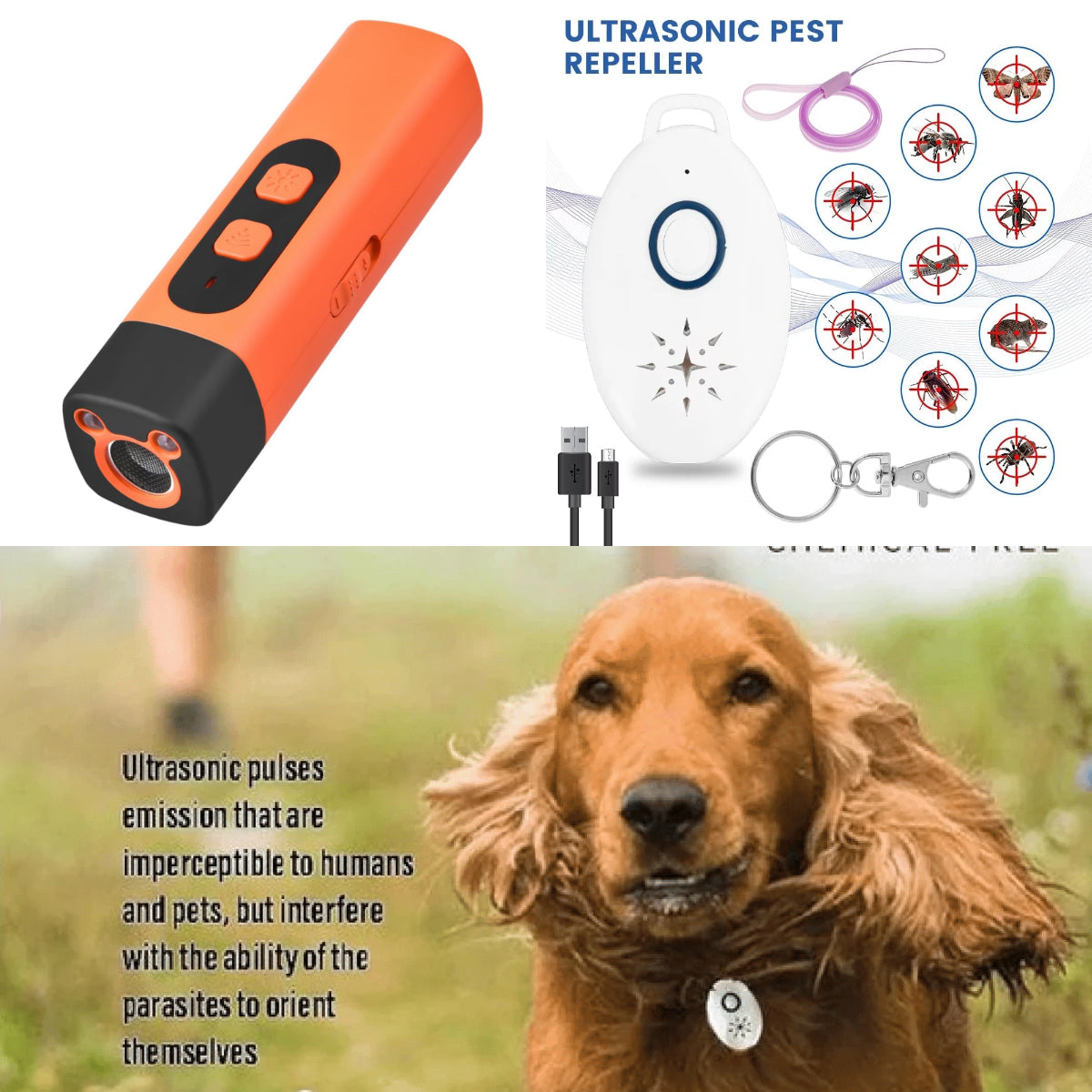 🐕🐾 Ultrasonic Dog Bark Deterrent – Humane & Effective, One-Button Correction for Dogs/Cats, Safe & Portable 🔇