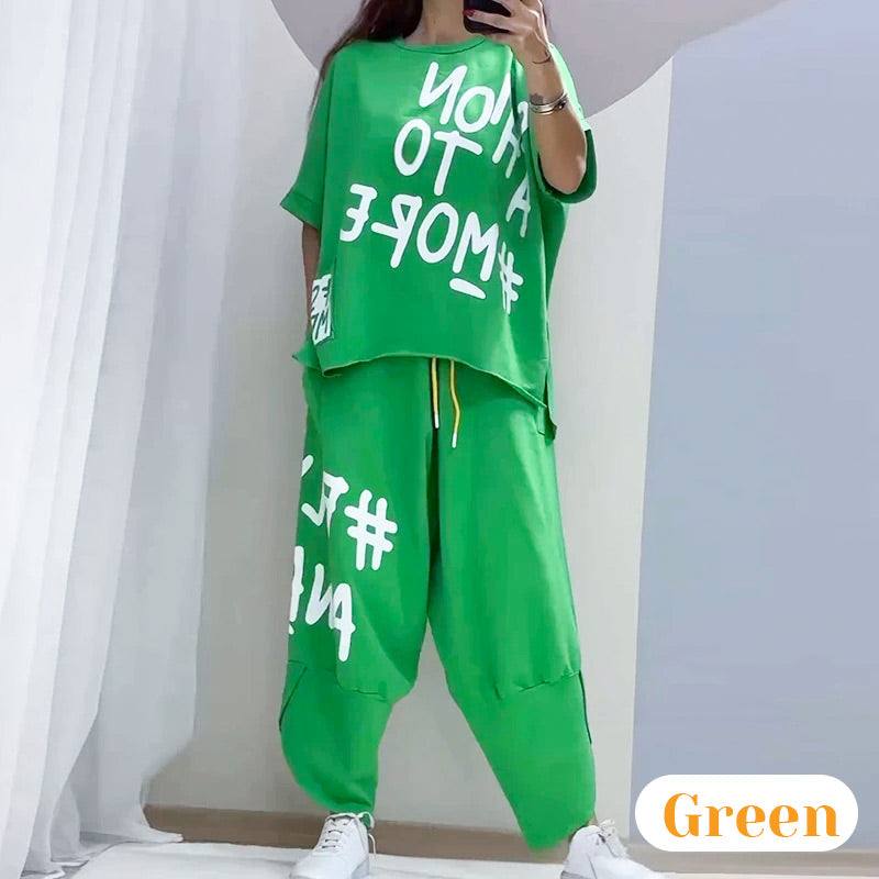 ⏳ Limited time 50% off! 💥Casual T-Shirt Two Piece Set(The more you buy, the higher the discount)