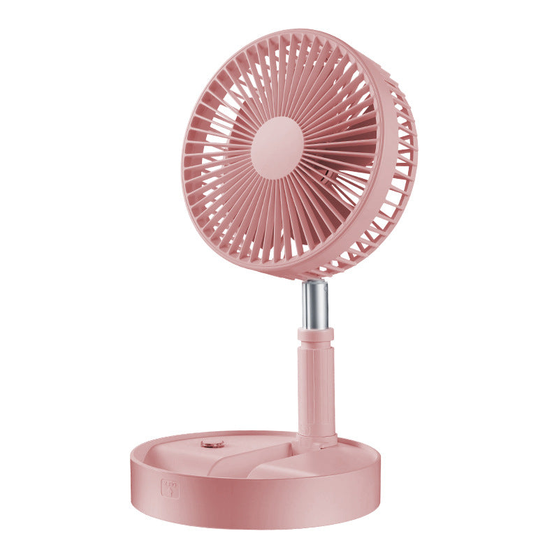 🔋Rechargeable USB Folding Telescopic Fan – Silent, 180° Rotating, 4 Speeds, Portable ✨