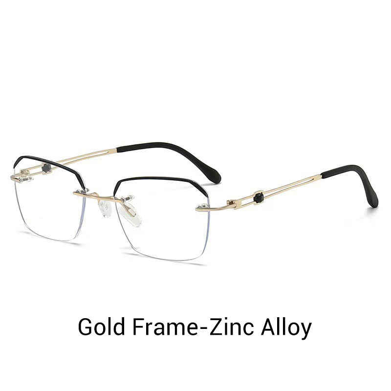 🔍Frameless Blue Light Blocking Glasses-Advanced blue light blocking technology 👓Stylish frameless design · Perfect for both casual and business settings