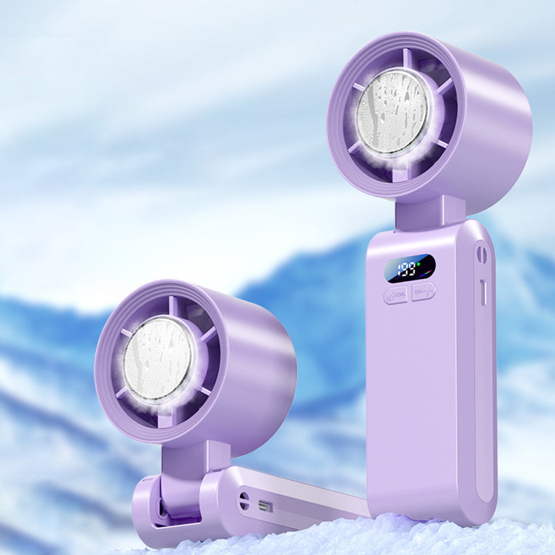 ❄️Handheld Portable Fan with Ice Cooler