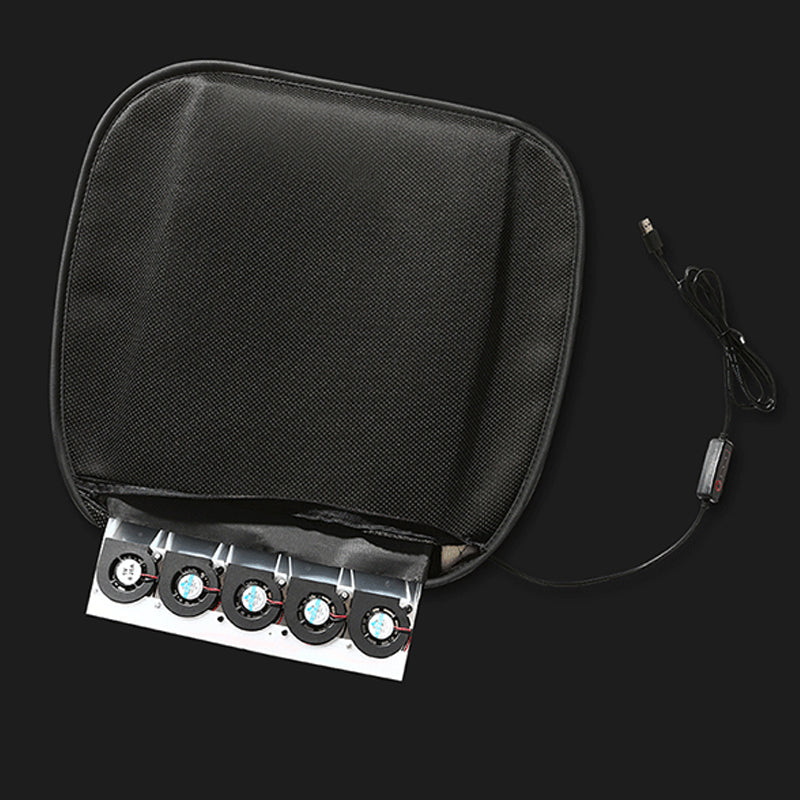 Ventilated Breathable Cooling Car Seat Cushion with USB Port