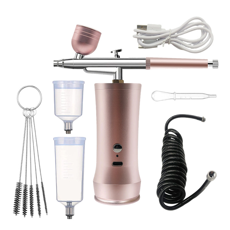 🎨Three pressure settings + wireless freedom! Professional-grade airbrush for makeup, nail art, and modeling—all in one device!