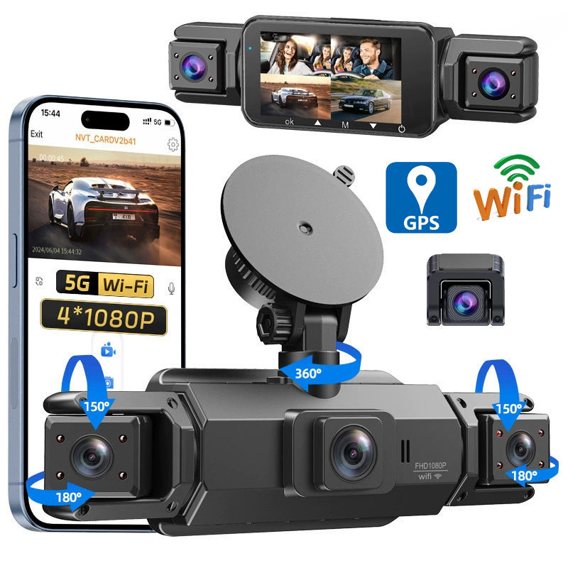 💥4-Channel HD Dash Cam with Night Vision