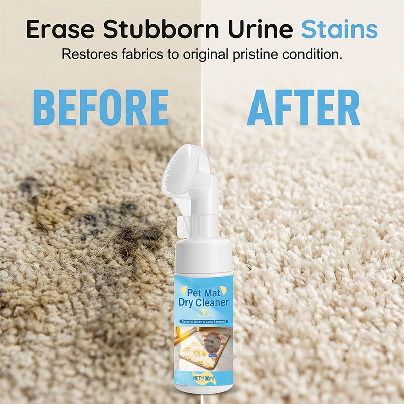 Waterless Pet Mat Foam Cleaner with Brush