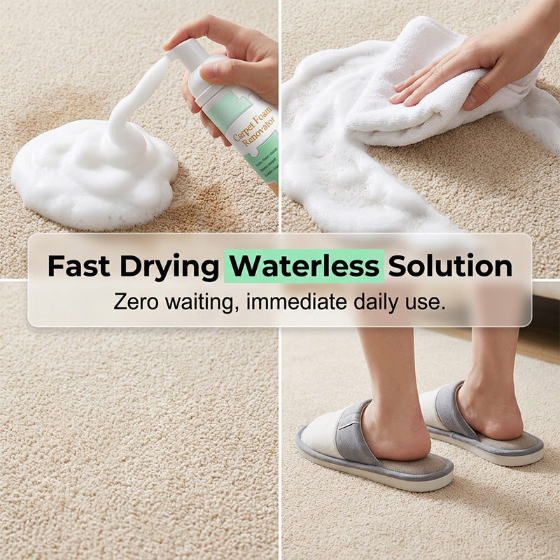 š„Waterless Carpet Foam Stain Remover with Towel