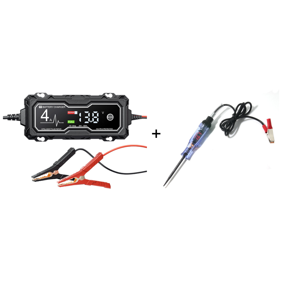 ⚡🔋 Smart Car Battery Charger – Test, Charge & Maintain with Ease