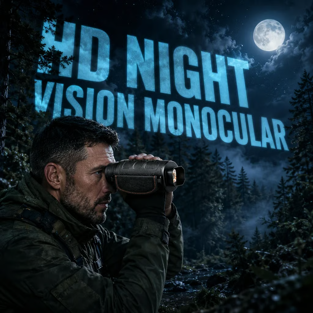 1080P HD Night Vision Monocular – 16X Digital Zoom for Outdoor Adventures & Wildlife Viewing