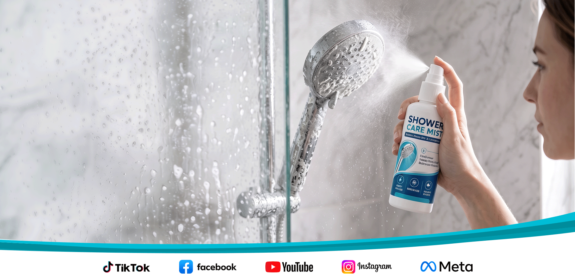 Shower limescale remover spray