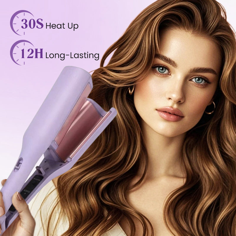 💖32mm ionic curling iron for deep waves, 3-barrel beach waves