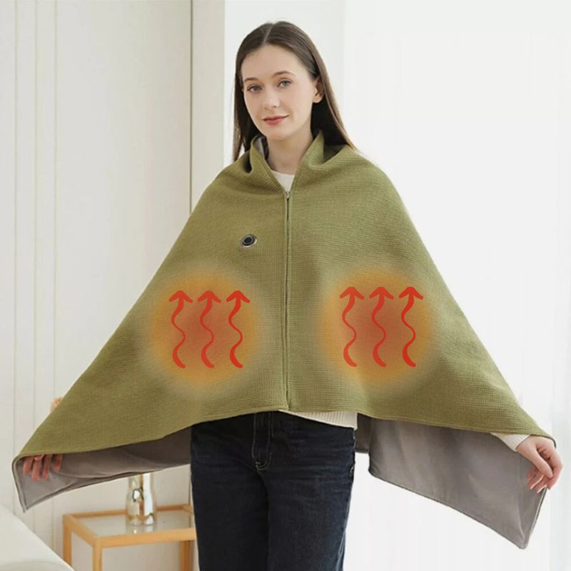 Portable Soft Zipper Electric Heated Blanket Shawl☀️Warm the entire winter