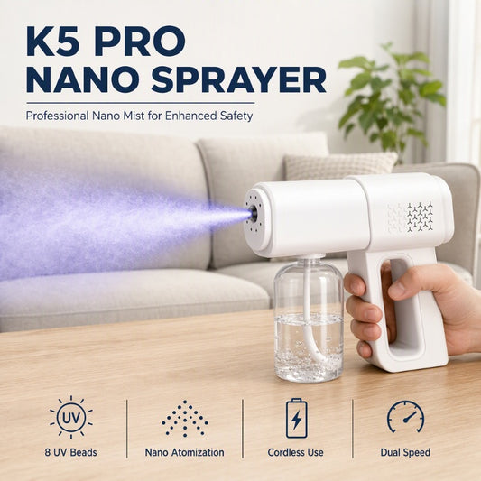 Wireless Handheld Nano Disinfection Spray Gun with Blue Light