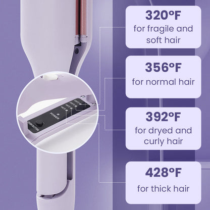 💖32mm ionic curling iron for deep waves, 3-barrel beach waves
