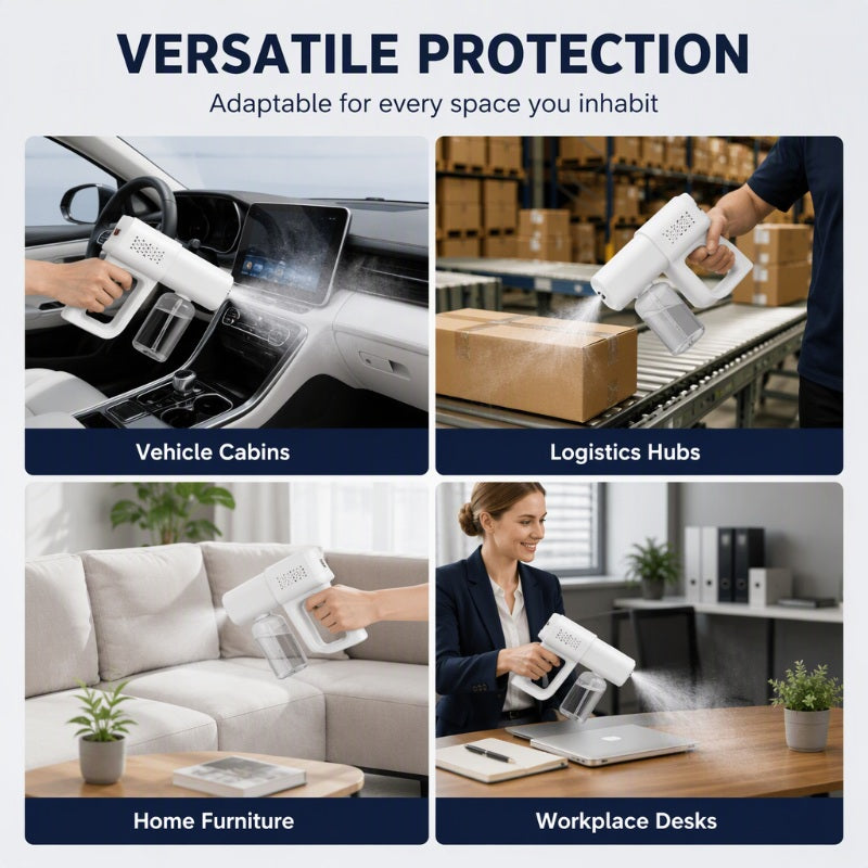 Wireless Handheld Nano Disinfection Spray Gun with Blue Light