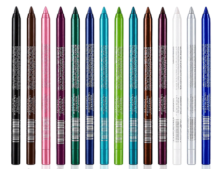 🌈14-Pack Waterproof Colored Gel Eyeliner Pencil – Metallic & Shimmer Finishes, Smudge-Proof（Pencil sharpener color is random）