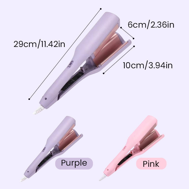 💖32mm ionic curling iron for deep waves, 3-barrel beach waves