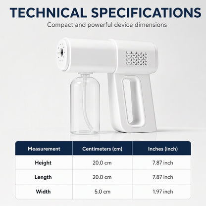 Wireless Handheld Nano Disinfection Spray Gun with Blue Light