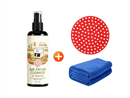 ✨2‑in‑1 Air Fryer Cleaner – Degreases & cleans, safe for non‑stick coatings. Just spray & wipe. Includes towel! 🧼💪