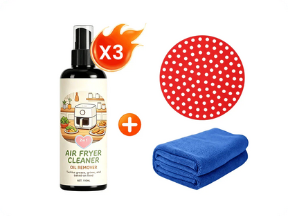 ✨2‑in‑1 Air Fryer Cleaner – Degreases & cleans, safe for non‑stick coatings. Just spray & wipe. Includes towel! 🧼💪