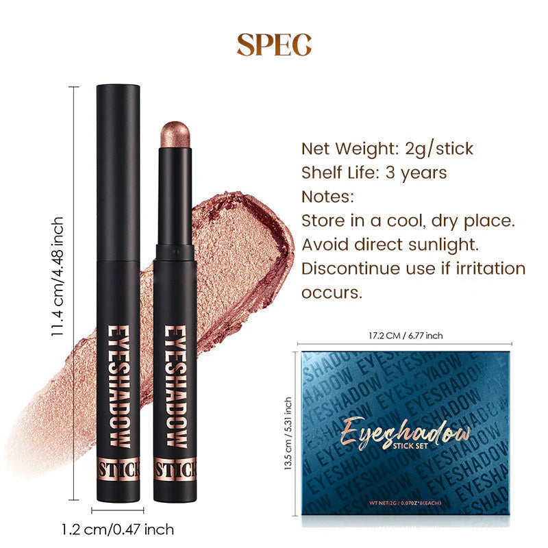 Long-Wear Glitter Stick – One-Swipe Vibrant Color, All-Day/All-Night Wear & Quick-Dry Formula
