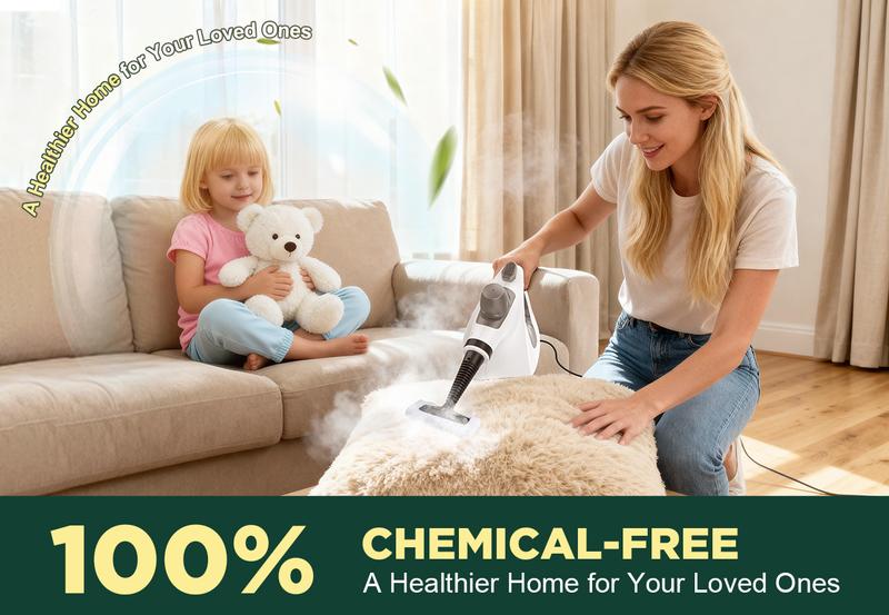💦Pressurized Handheld Multi-Surface Natural Steam Cleaner with 12 pcs Accessories