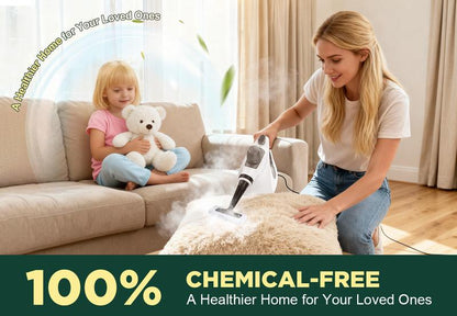 💦Pressurized Handheld Multi-Surface Natural Steam Cleaner with 12 pcs Accessories