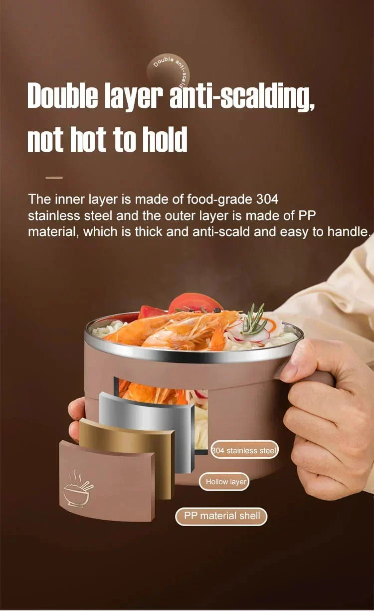 304 Stainless Steel Insulated Ramen Bowl