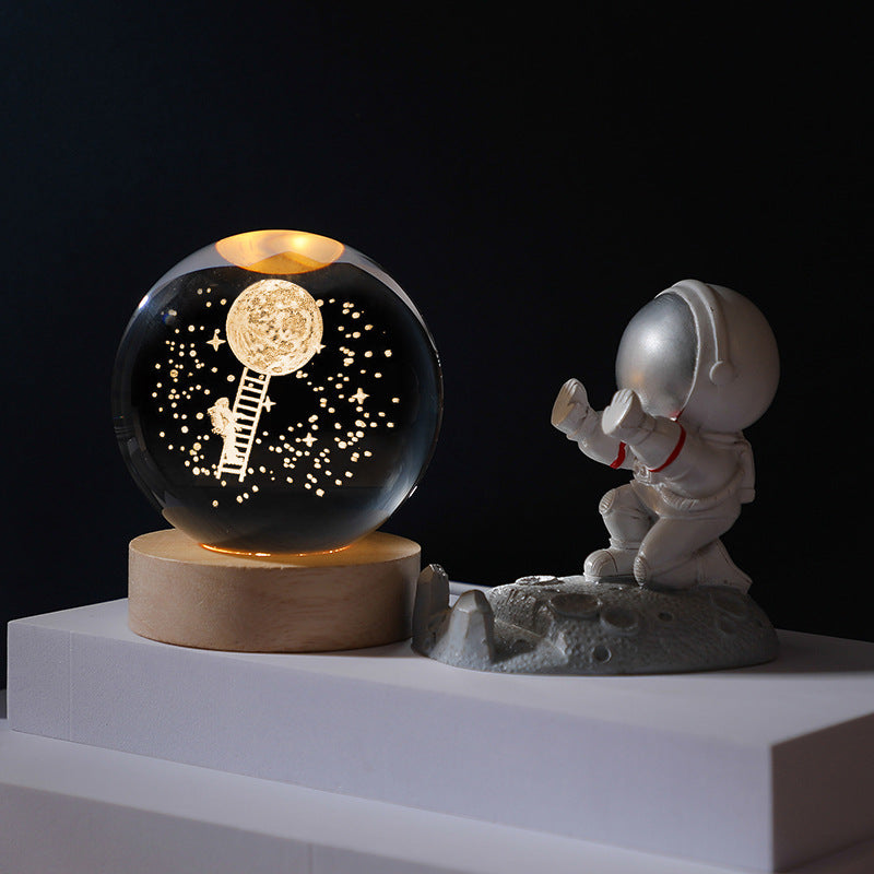 🥳2026 HOT SALE🥳💞50K+ SOLD!💫🌌 Bring the Galaxy into Your Room. 3D Crystal Ball Night Light – 50% OFF! ✨🌙