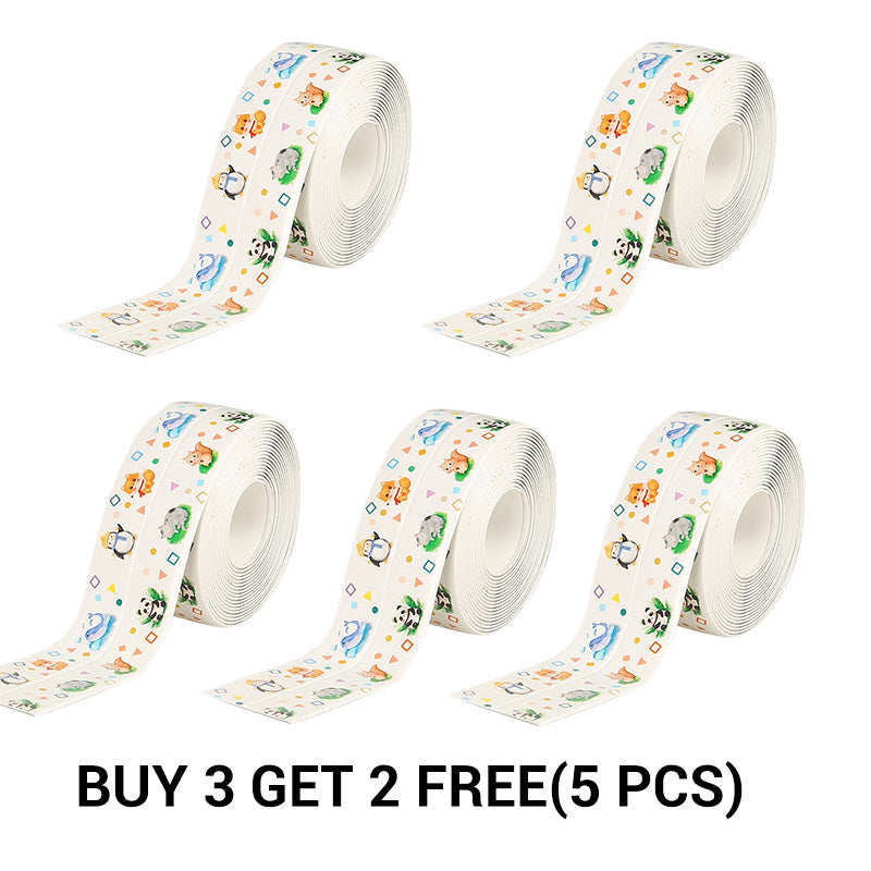 Bath Sealant Strip Self Adhesive 1/2/3 Rolls Caulk Tape White Waterproof Seal for Toilet Bathtub Shower Sink Wall Corner Kitchen with Sealing Tool 3.2m Length 38mm Width