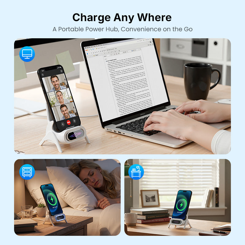 🔥2025 Mini Chair Wireless Fast Charger Multifunctional Phone Holder — Adapts to All Phones