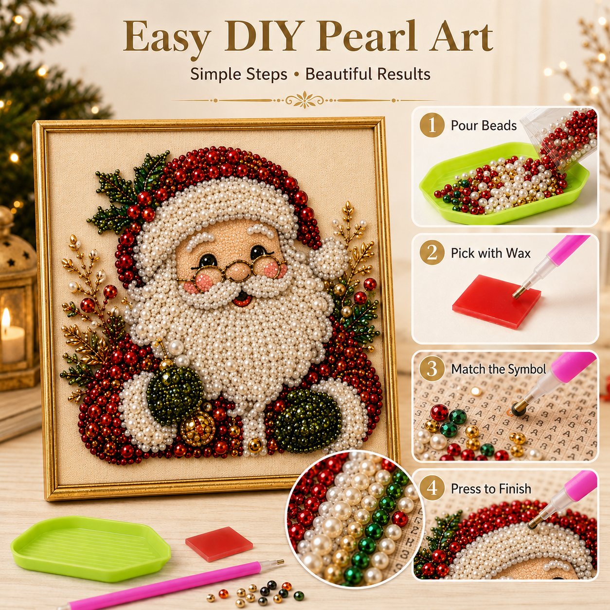 💎DIY Christmas Pearl Diamond Painting Art Kit
