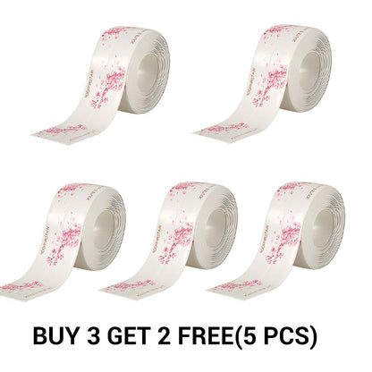 Bath Sealant Strip Self Adhesive 1/2/3 Rolls Caulk Tape White Waterproof Seal for Toilet Bathtub Shower Sink Wall Corner Kitchen with Sealing Tool 3.2m Length 38mm Width
