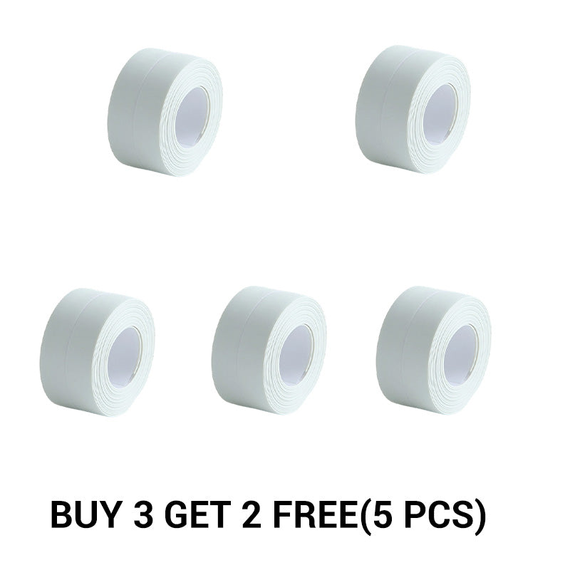 Bath Sealant Strip Self Adhesive 1/2/3 Rolls Caulk Tape White Waterproof Seal for Toilet Bathtub Shower Sink Wall Corner Kitchen with Sealing Tool 3.2m Length 38mm Width