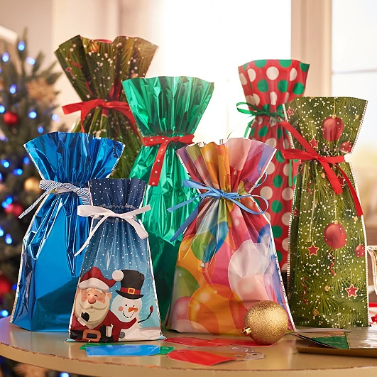 Ready for Christmas!🎅Drawstring Christmas Gift Bags (Biodegradable)