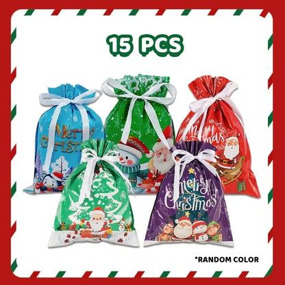 Ready for Christmas!🎅Drawstring Christmas Gift Bags (Biodegradable)