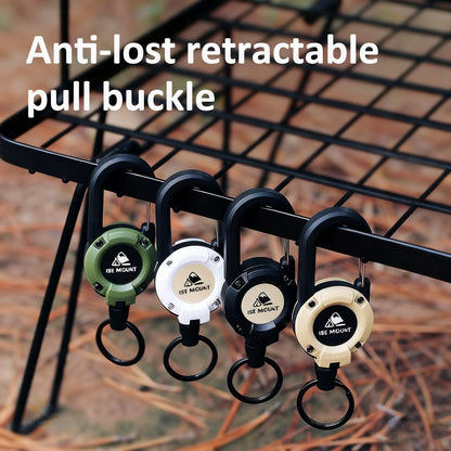 🏆Keychain with retractable carabiner 🎣 – 65 cm steel lanyard, sturdy badge holder, lightweight EDC accessory for keys, ID cards, and outdoor use