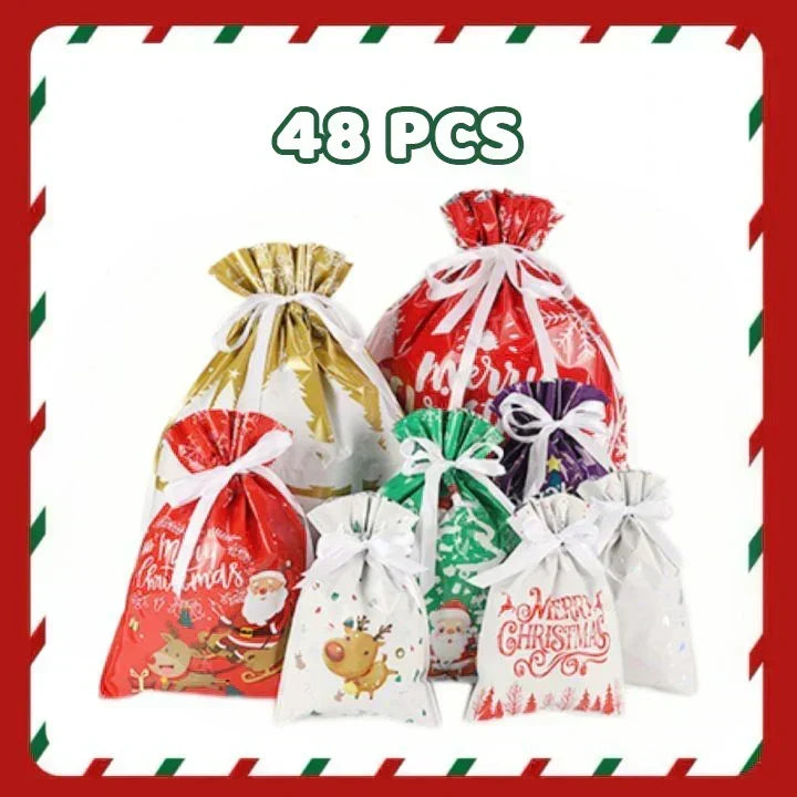 Ready for Christmas!🎅Drawstring Christmas Gift Bags (Biodegradable)