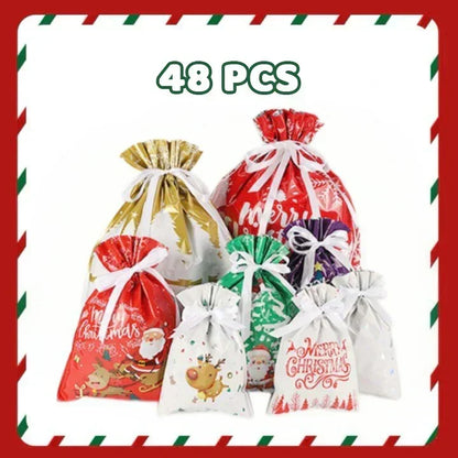 Ready for Christmas!🎅Drawstring Christmas Gift Bags (Biodegradable)
