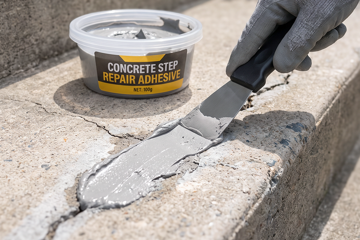 Apply Concrete Repair Adhesive