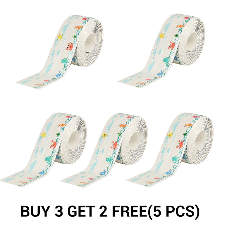 Bath Sealant Strip Self Adhesive 1/2/3 Rolls Caulk Tape White Waterproof Seal for Toilet Bathtub Shower Sink Wall Corner Kitchen with Sealing Tool 3.2m Length 38mm Width