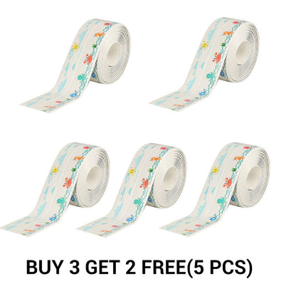 Bath Sealant Strip Self Adhesive 1/2/3 Rolls Caulk Tape White Waterproof Seal for Toilet Bathtub Shower Sink Wall Corner Kitchen with Sealing Tool 3.2m Length 38mm Width