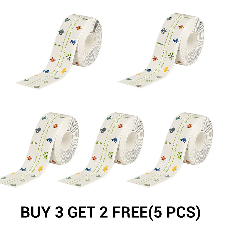 Bath Sealant Strip Self Adhesive 1/2/3 Rolls Caulk Tape White Waterproof Seal for Toilet Bathtub Shower Sink Wall Corner Kitchen with Sealing Tool 3.2m Length 38mm Width