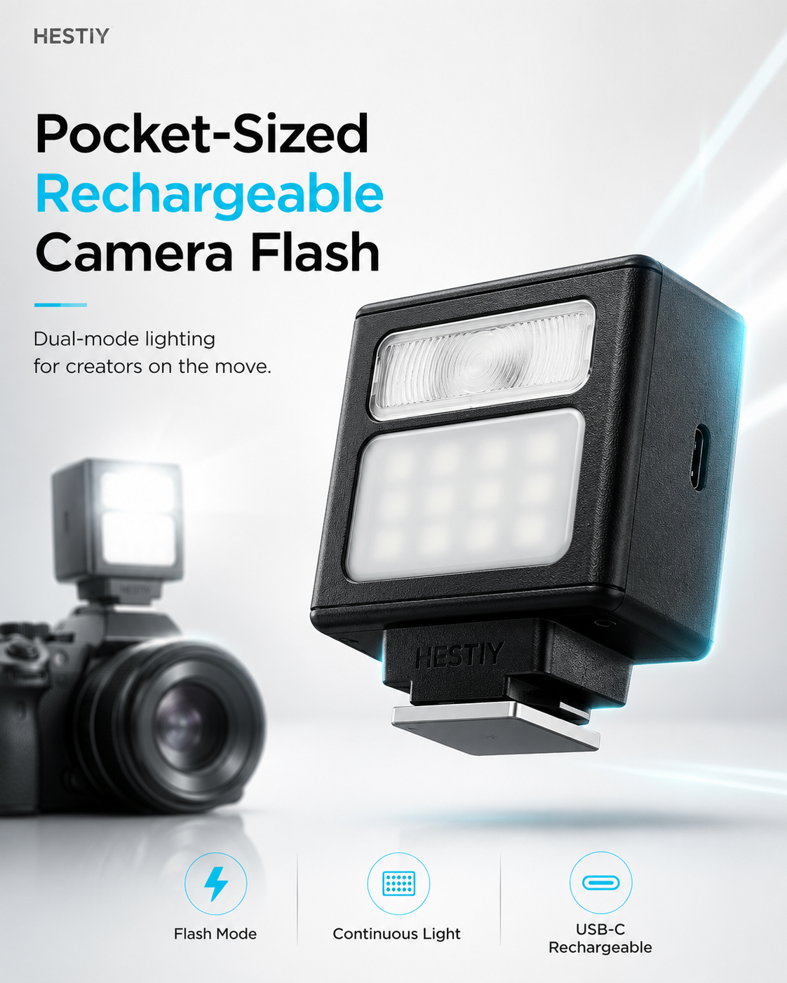 📸Pocket-Sized Rechargeable Camera Flash