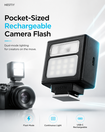 📸Pocket-Sized Rechargeable Camera Flash