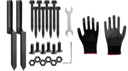 🏡Heavy-Duty Fence Post Repair Kit – Sturdy & Rustproof, Easy to Install, Strong Support, Effective for Fixing Loose & Broken Fence Posts