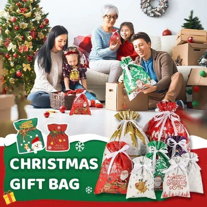 Ready for Christmas!🎅Drawstring Christmas Gift Bags (Biodegradable)