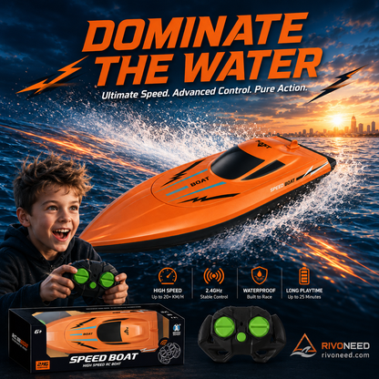 🎮 🚢 HALF PRICE! High-speed 2.4G RC boat with dual motors