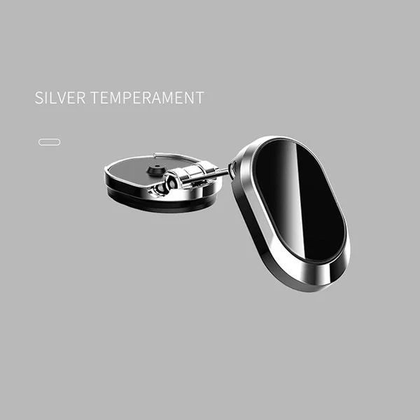 🚗 Foldable Metal Magnetic Car Phone Holder📱 - 360° Rotating, Adjustable Angle & Height Dashboard Mount, Strong Magnetic Hold, Compact Universal Hands-Free Phone Stand for Cars