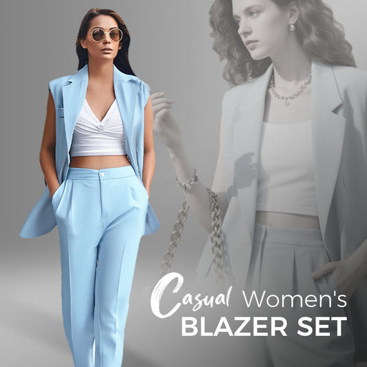 🌸New Arrival 50%OFF💖 Women’s Stylish Sleeveless Blazer & High-Waisted Pants Set